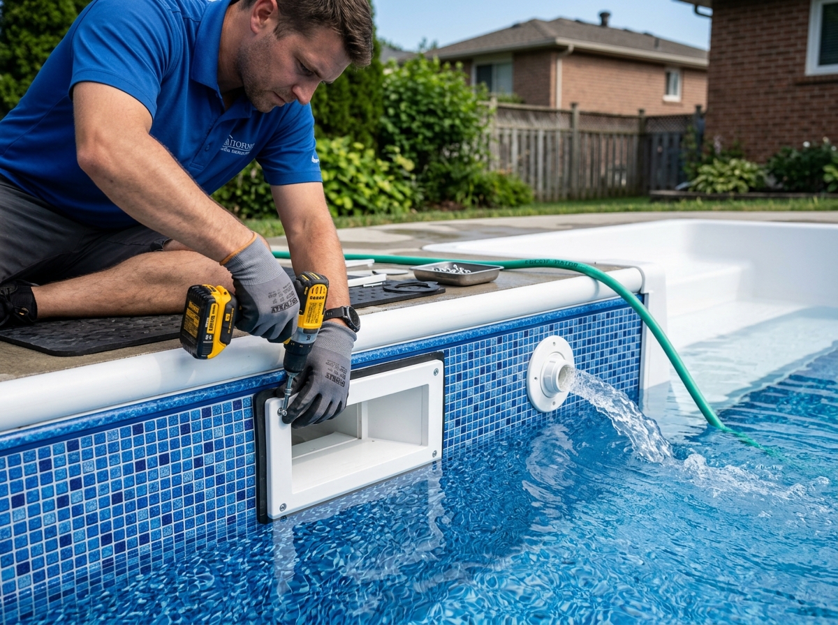 Fresh Water Filling & Main Drain Gasket Sealing for Inground Vinyl Pool